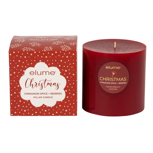 Elume Pillar Cinnamon Spice & Berries 4 x 4cm Candle