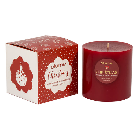 Elume Pillar Cinnamon Spice & Berries 4 x 4cm Candle