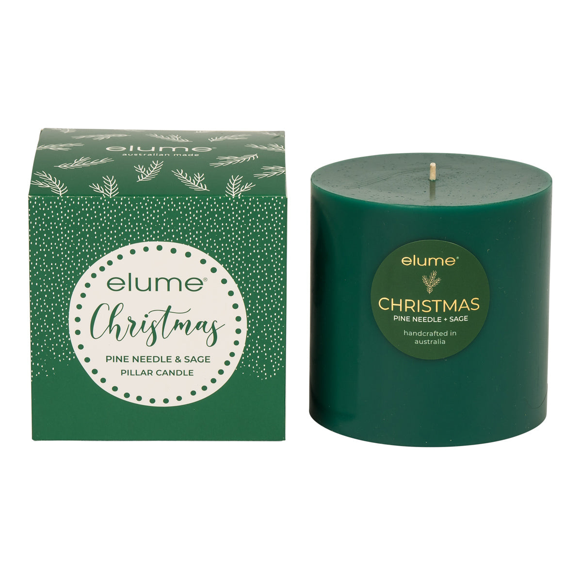Elume Pillar Pine Needle & Sage 4x4 Candle