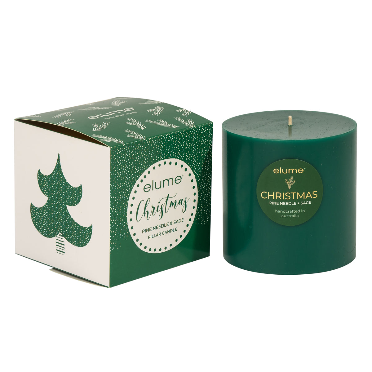 Elume Pillar Pine Needle & Sage 4x4 Candle