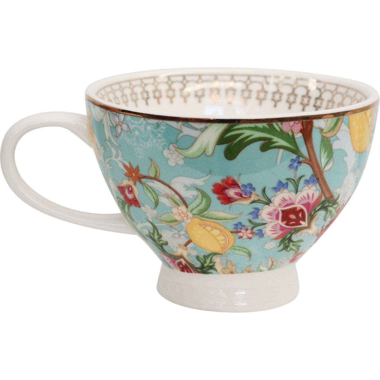 Vintage Lemon Porcelain Tea Cup - Ginja B