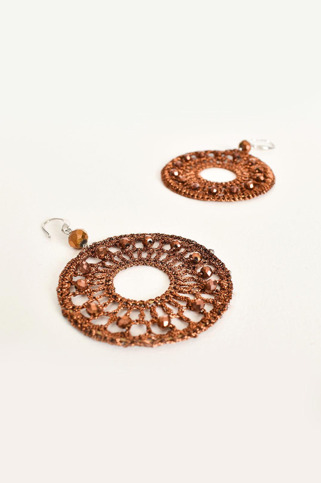 Dream Catcher Beaded Pewter Hook Earrings - Ginja B