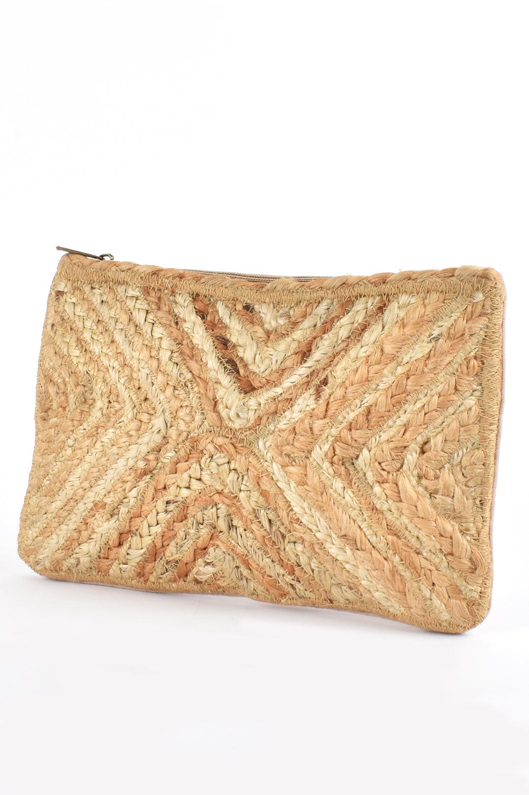 Tan Woven Bag- Brand Adorne - Ginja B