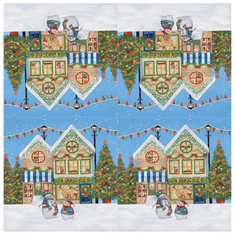 Christmas House Napkins - Ginja B