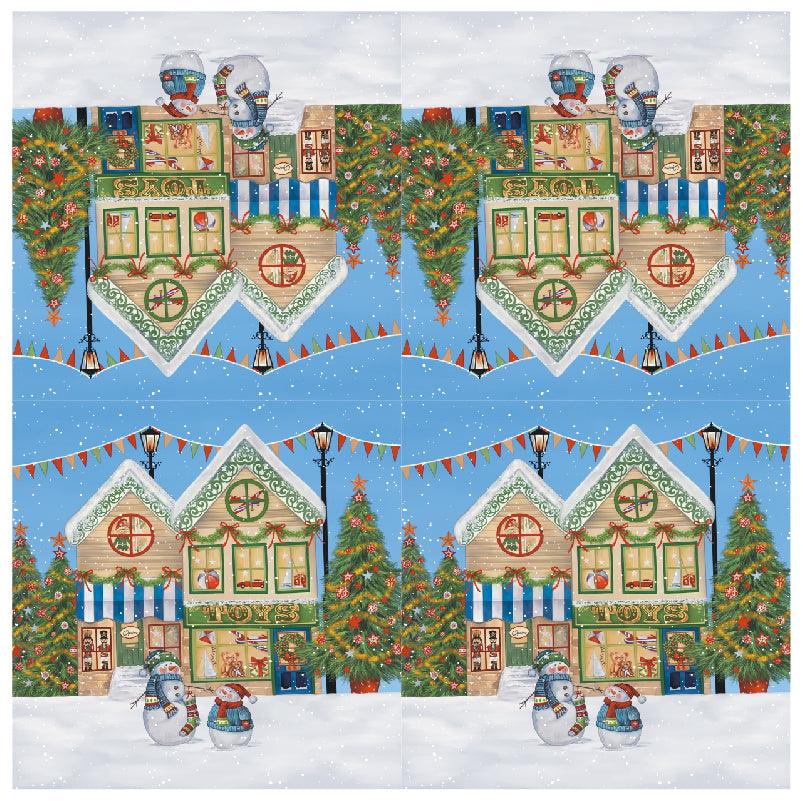 Christmas House Napkins - Ginja B