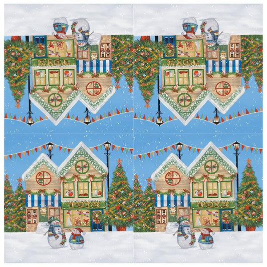 Christmas House Napkins - Ginja B