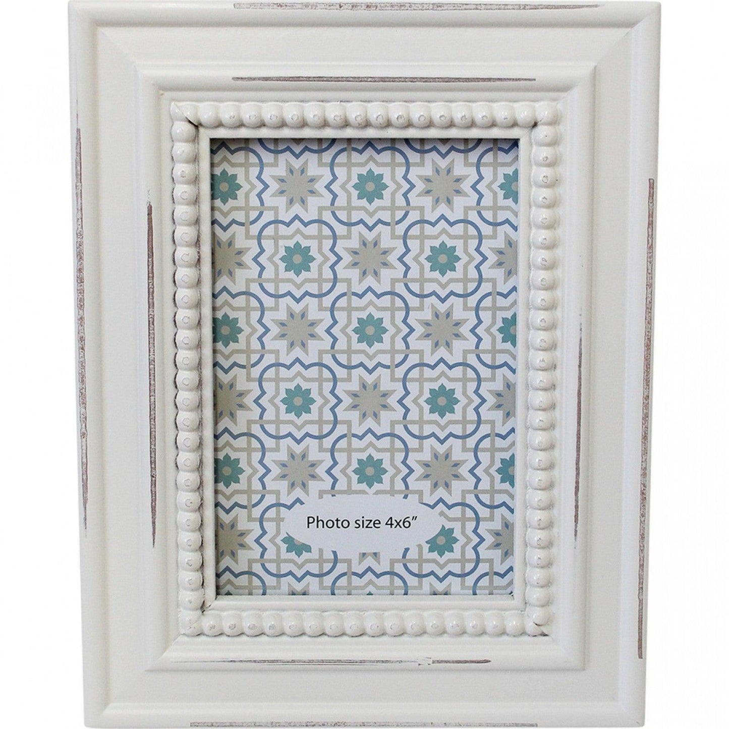 Photo Frame White Dots 4x6