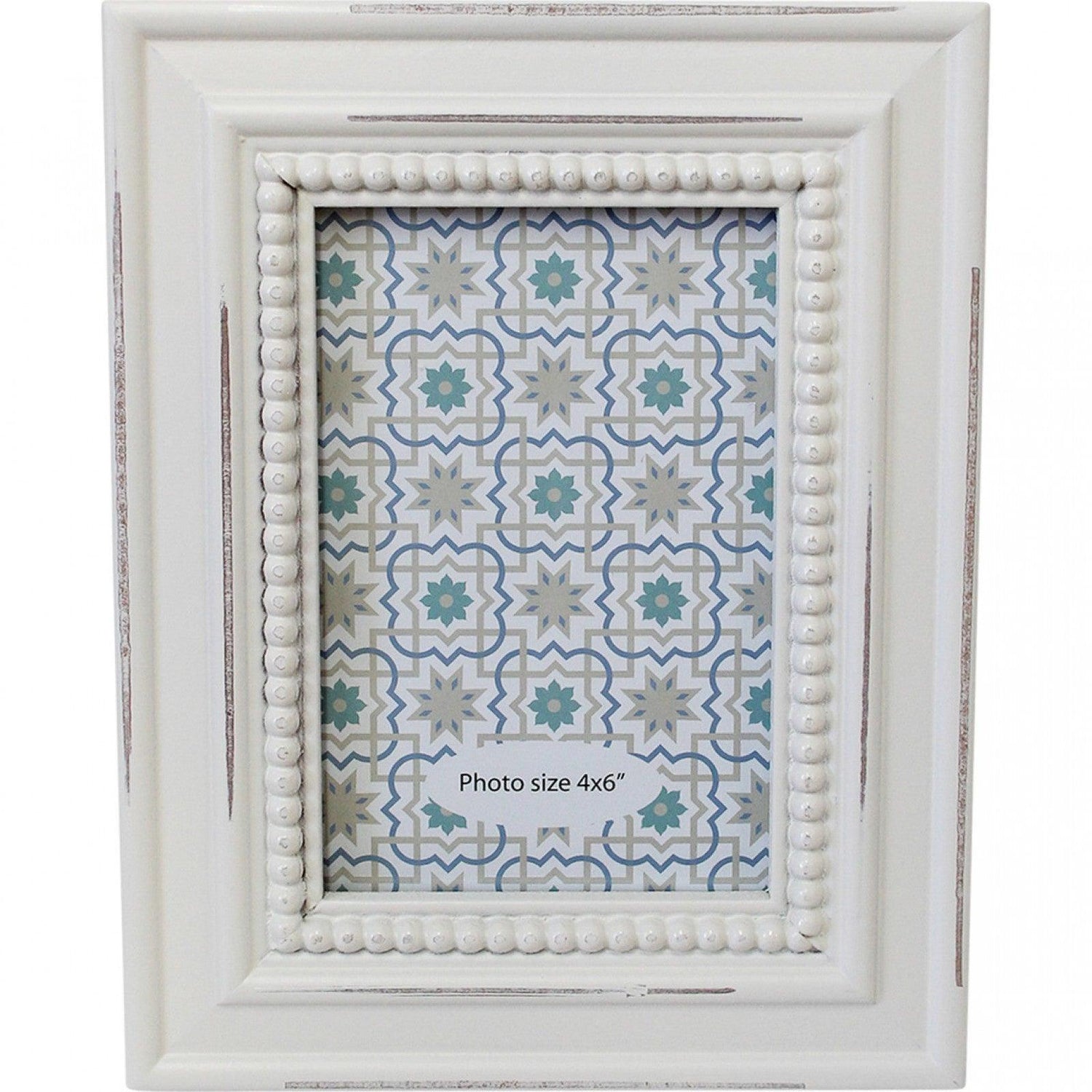 Photo Frame White Dots 4x6 - Ginja B