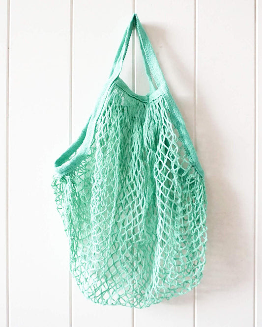 Reusable String Carry Bag Turquoise