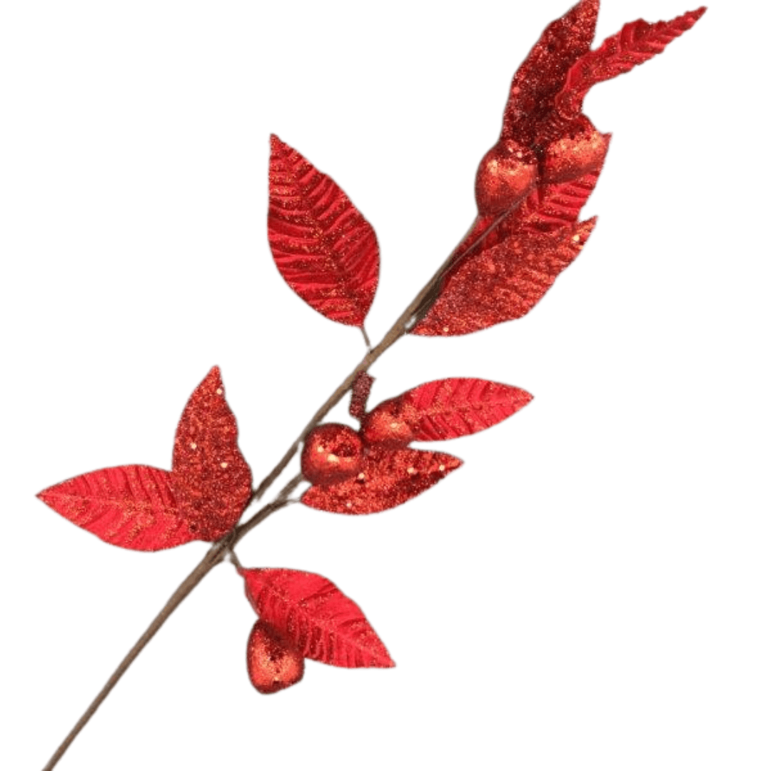 Christmas Red Decorative Spray 70cm - Ginja B
