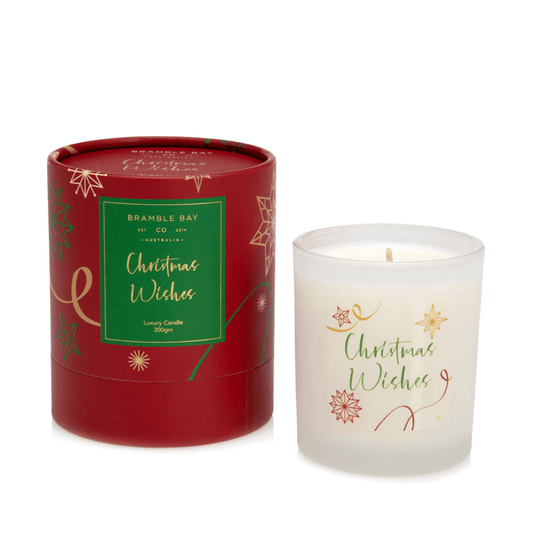 Christmas Wishes Candle 300gm (Red-Sugar Plum) - Ginja B