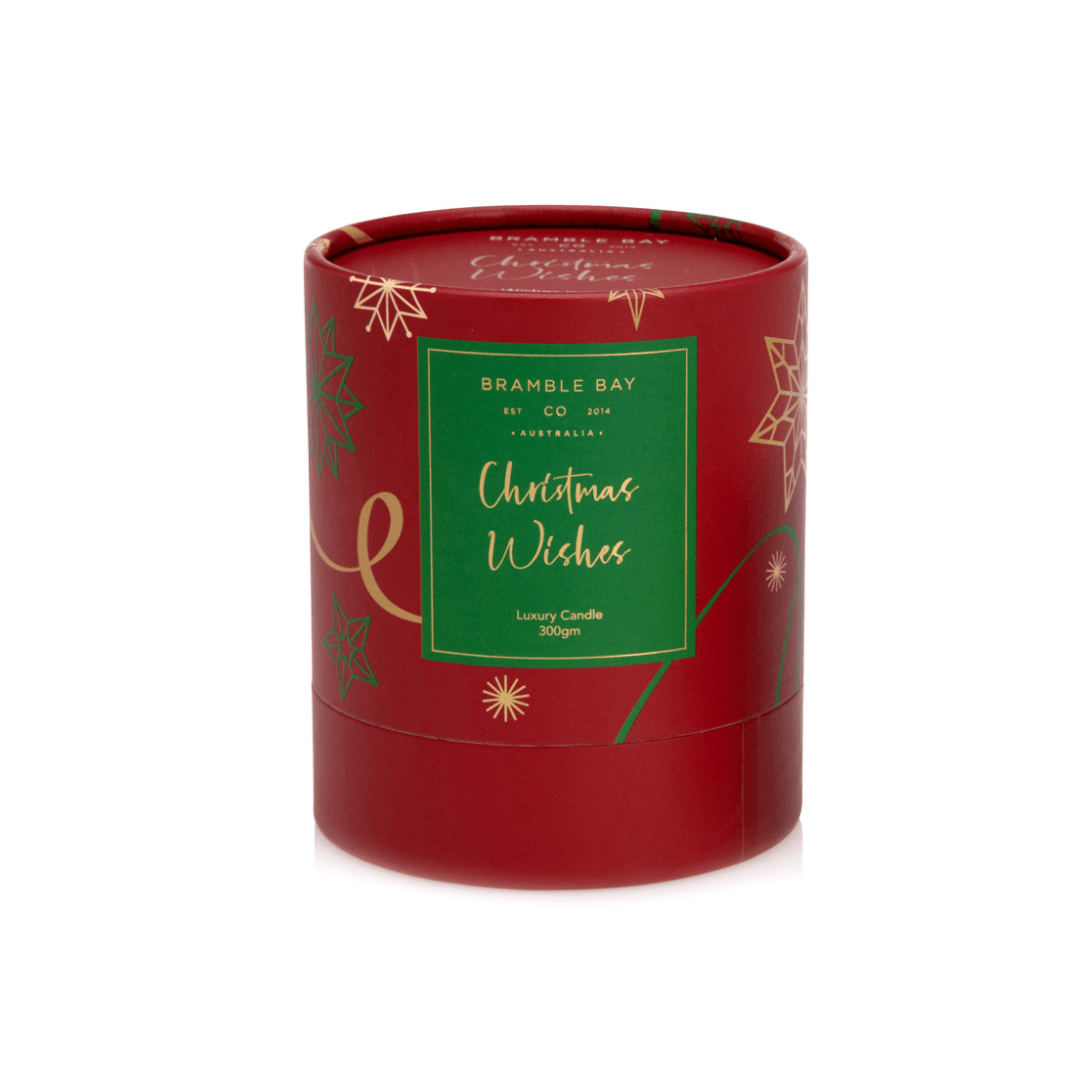 Christmas Wishes Candle 300gm (Red-Sugar Plum) - Ginja B
