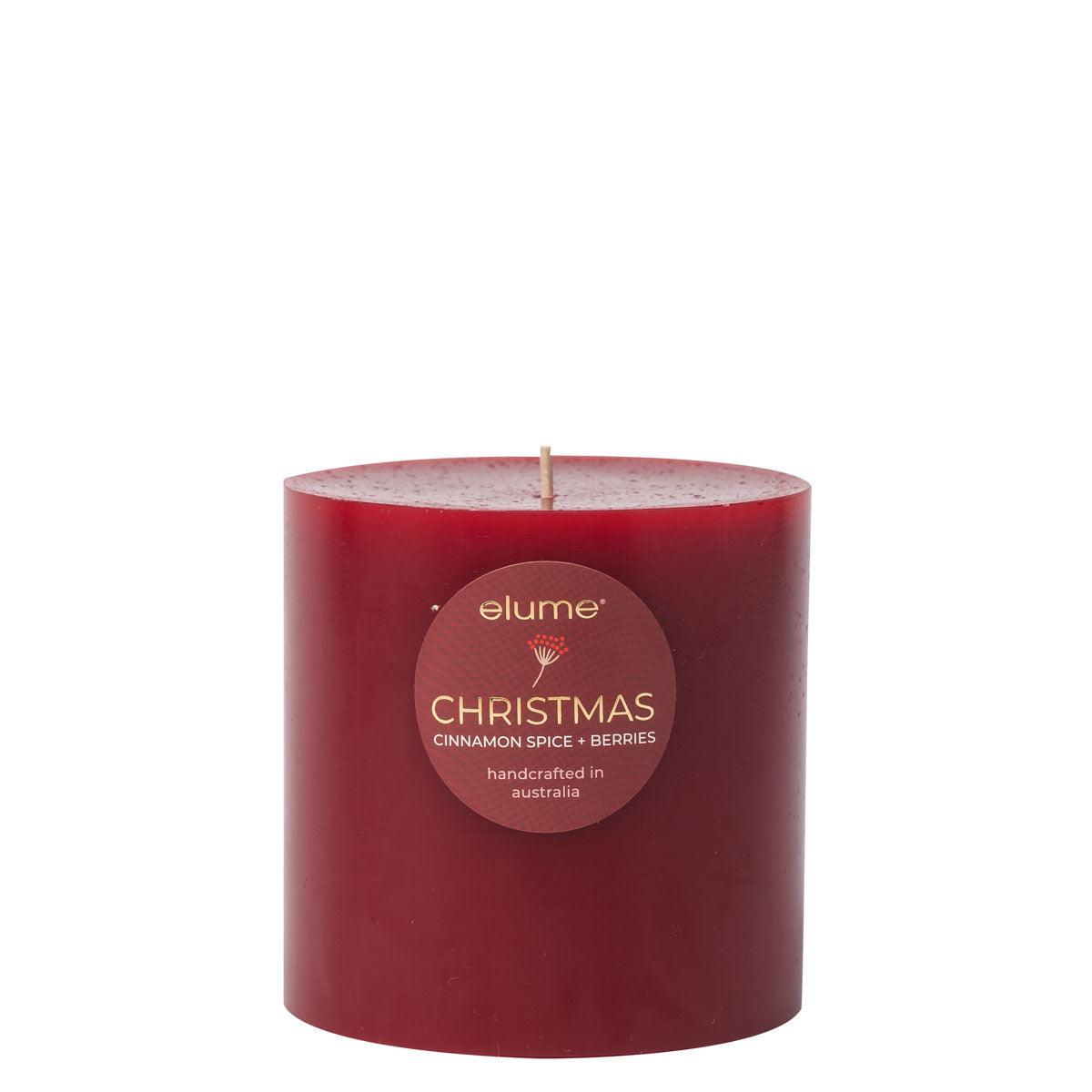 Elume Pillar Cinnamon Spice & Berries 4x4 Candle - Ginja B