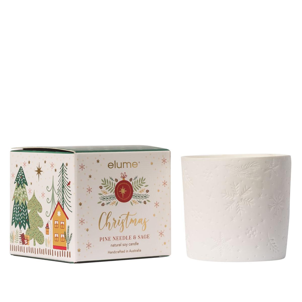 Elegant Christmas Pine Needle And Sage Soy Candle - Ginja B