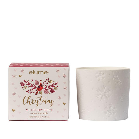 Elegant Christmas Mulberry Spice Soy Candle - Ginja B