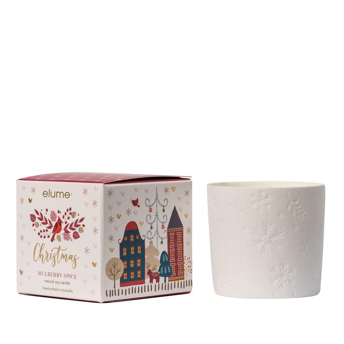Elegant Christmas Mulberry Spice Soy Candle - Ginja B