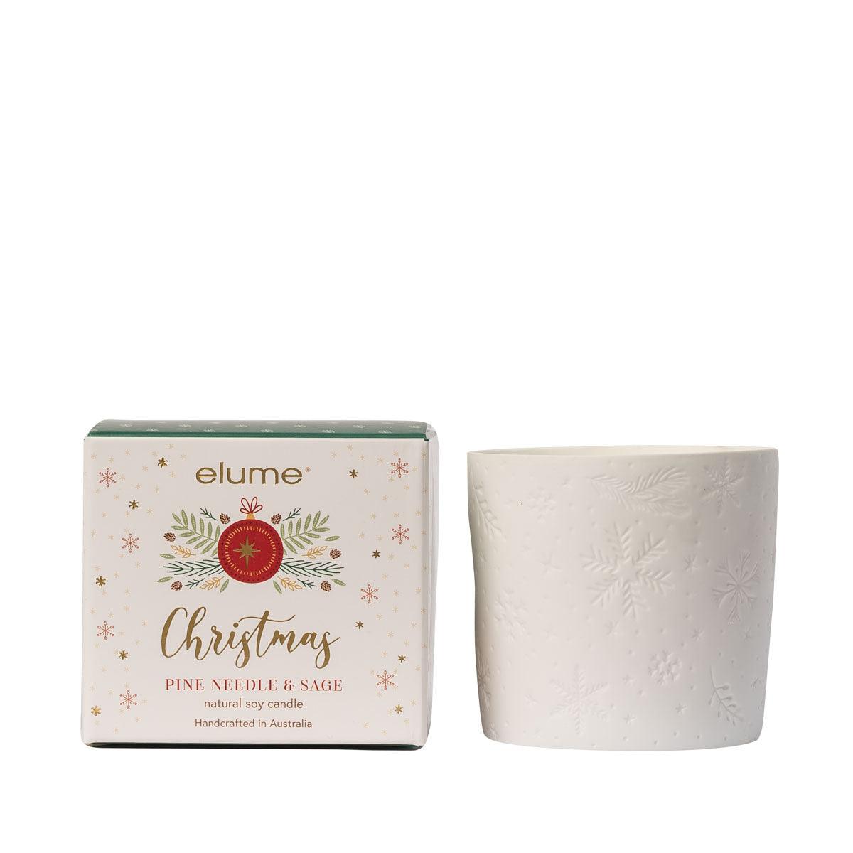 Elegant Christmas Pine Needle And Sage Soy Candle - Ginja B