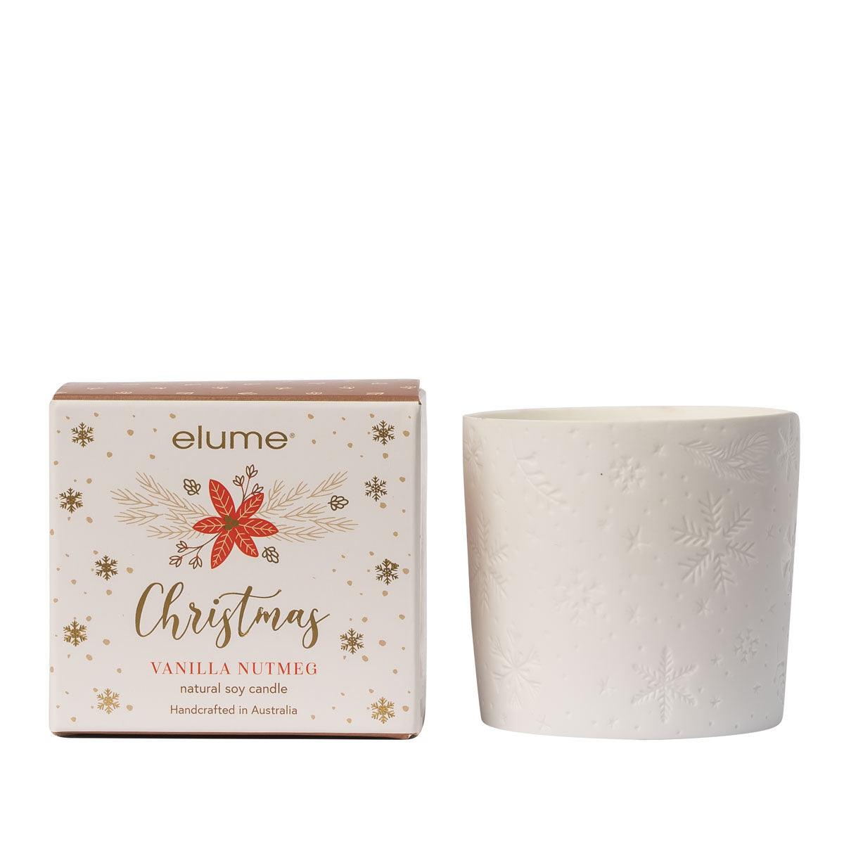 Elegant Christmas Vanilla Nutmeg Soy Candle - Ginja B